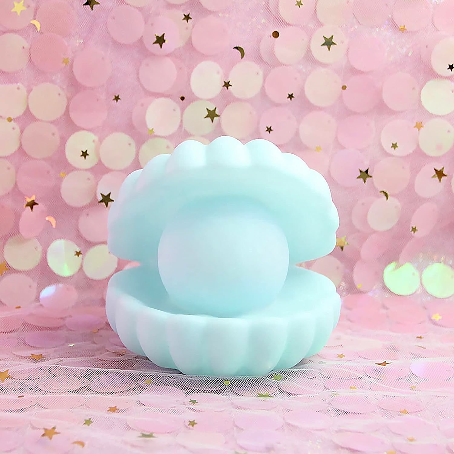 Pearl Shell Night Lamp Decorate Desk Lights Nursery Toy Lamp Led Pearl Shell Night Lights for Bedroom & Home (Small Battery Operated) Your Brand