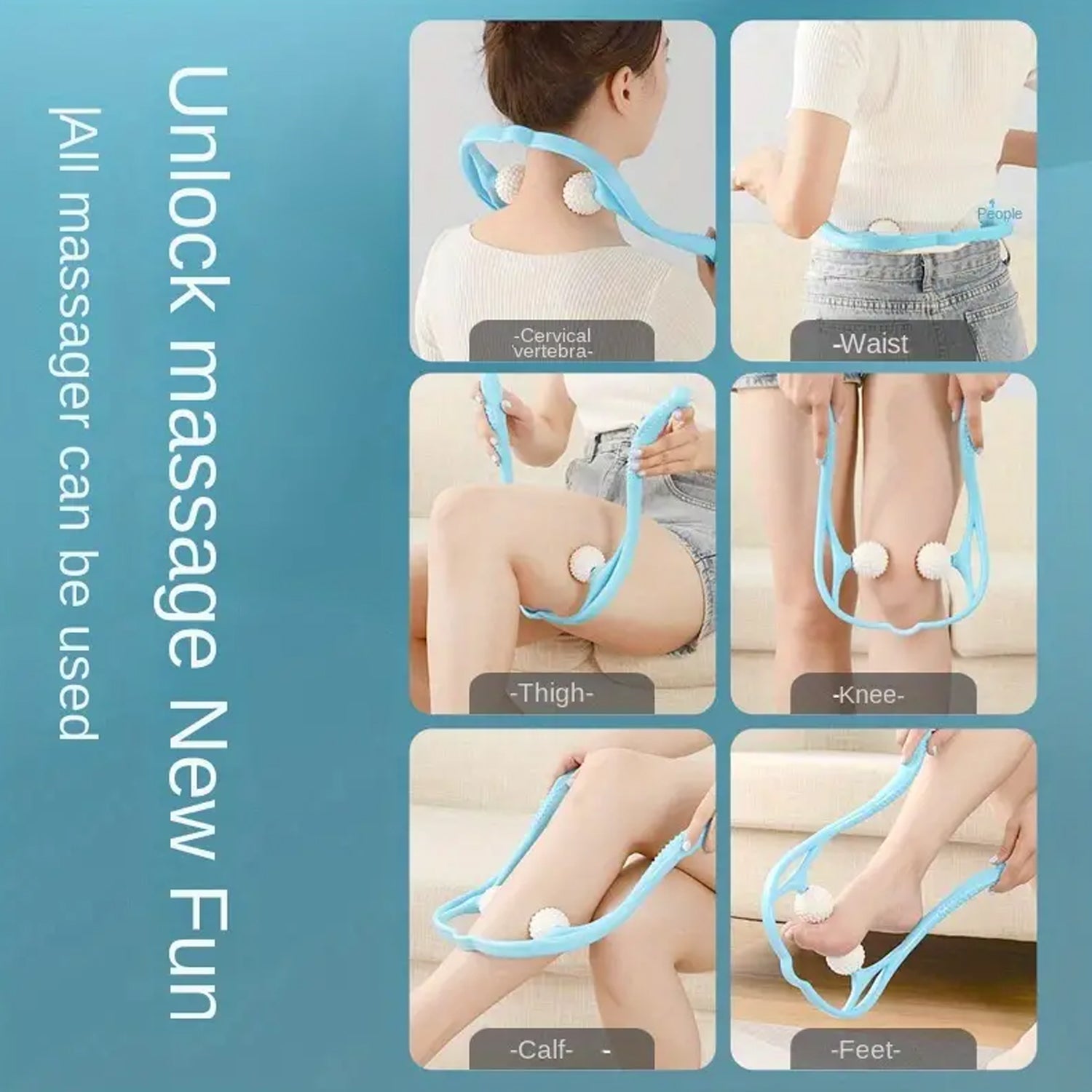 Neck Shoulder Massager, 13.5x7.08in Portable Relieving the Back for Men Relieving the Waist Women Your Brand