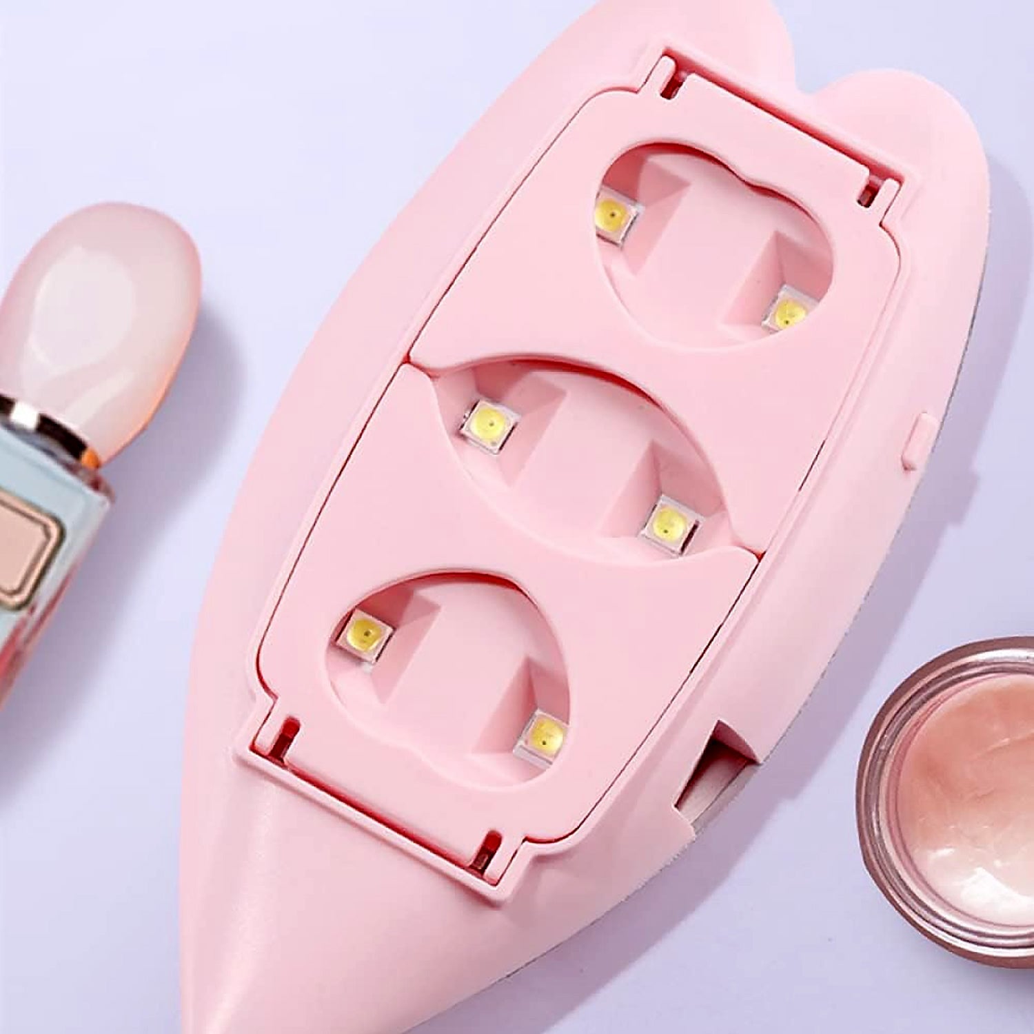 Mini Nail Lamp 6w 6 Led UV Nail Dryer with USB Cable for Gel Nail Polish Nail Art Tools for Starters Home DIY Professionals Salon Manicure (1 Pc) Your Brand