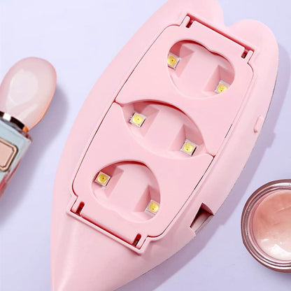 Mini Nail Lamp 6w 6 Led UV Nail Dryer with USB Cable for Gel Nail Polish Nail Art Tools for Starters Home DIY Professionals Salon Manicure (1 Pc) Your Brand