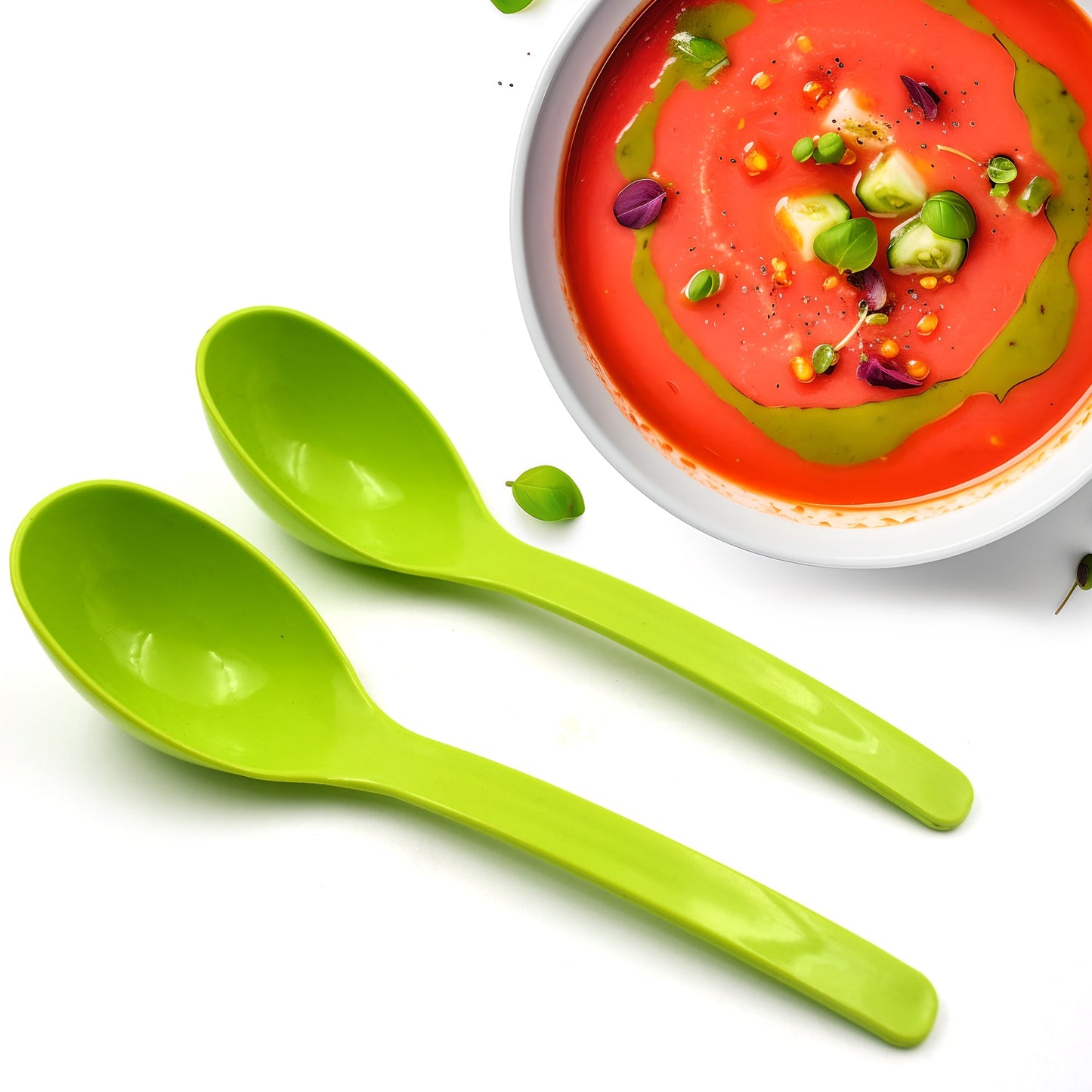 Plastic Kitchen Ladle for Frying, Curry & Serving Food (2 Pc Set)