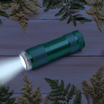 Super-Bright Mini 9 LED Bulb Pocket Torches - Small Torch Flashlight for Camping, Hiking, DIY, Travelling, Outdoors and More 3 Battery operated (Battery not included / 1 pc) Your Brand