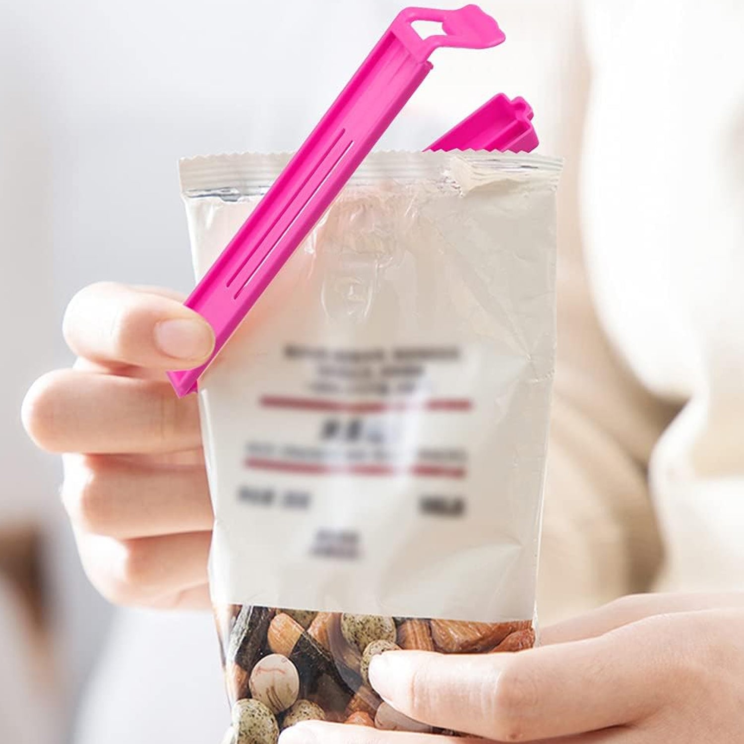 Food, Snack Pouch Bag Clip Sealer for Keeping Food Fresh for Home Kitchen | Plastic Camping Snack Air Tight Seal Bag Clips |Packet Vacuum Sealers Clip| (18 Pc Set) Your Brand