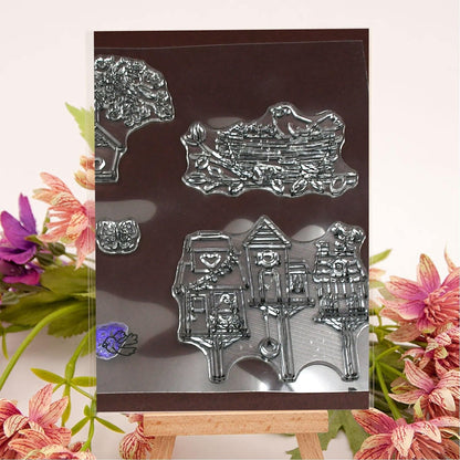 Reusable Transparent Rubber Stamp for Paper Crafts (Mix Design / 1 Sheet) Your Brand