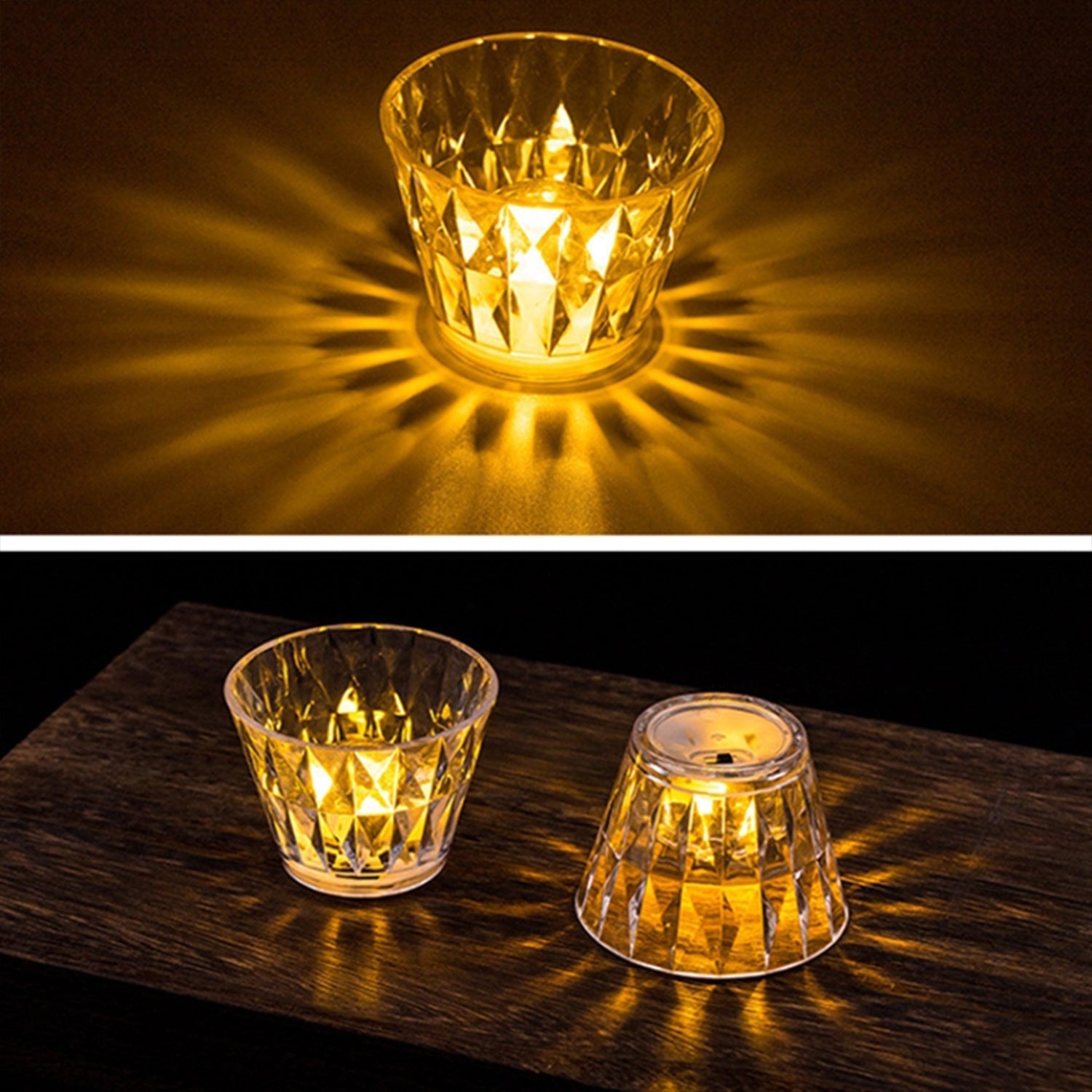 Cup Shape Crystal Table Lamp (1 Pc) Your Brand