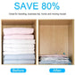Vacuum Storage Bags with Suction Pump & Shirt clips - Vacuum Bags - Big Capacity Vacuum Seal Bags for Travel Clothes Blankets Pillows, Compression Bags | Space Saver Vacuum Storage Bags (5 Pcs Set)