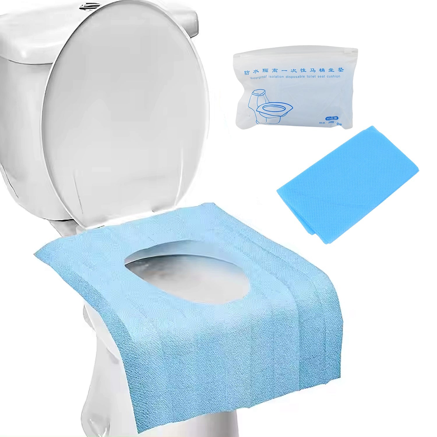 Disposable Toilet Seat Covers / waterproof isolation Disposable Toilet Seat Cushion (10 Pcs Set) Your Brand