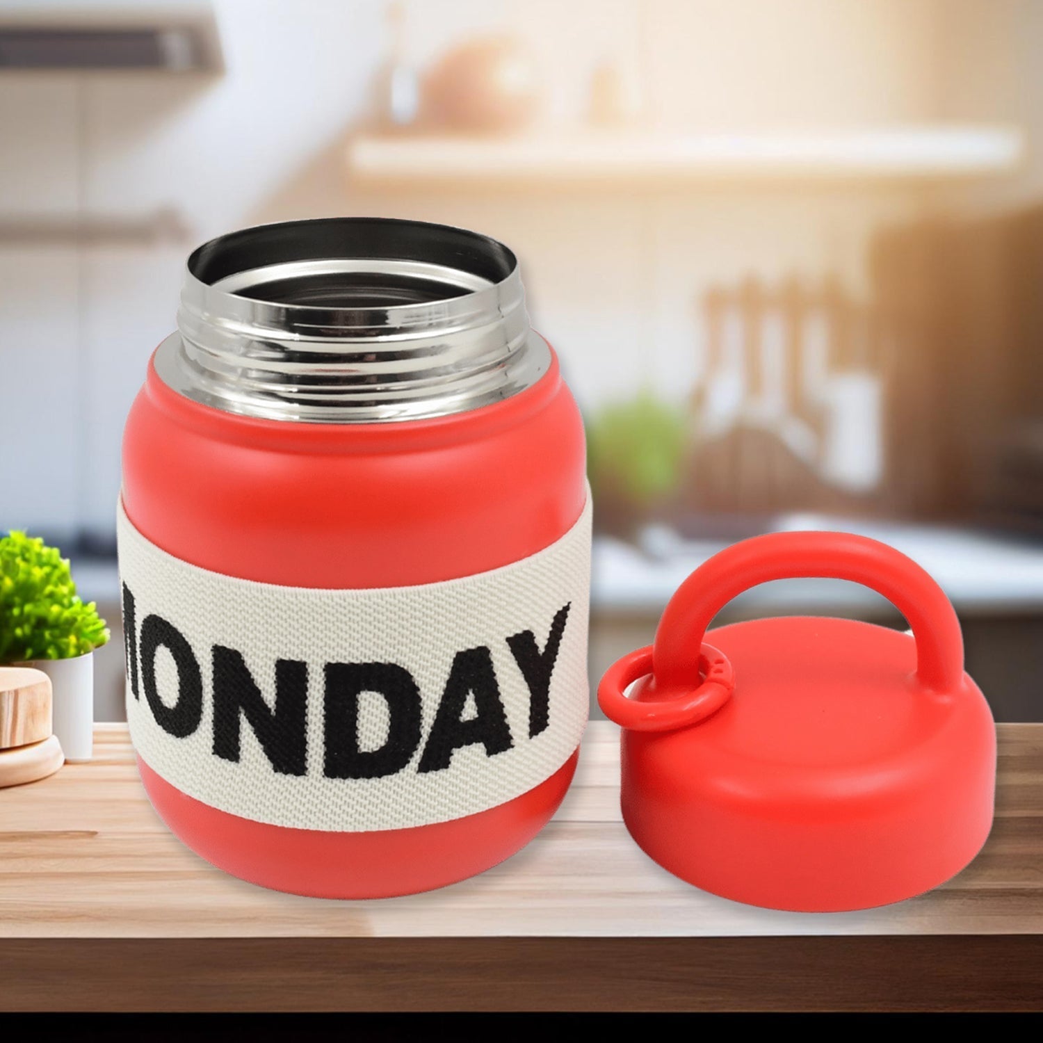 Stainless Steel Mug / Bottle Vacuum Insulated Cup With Handle & Rubber Grip (550 ML) Your Brand