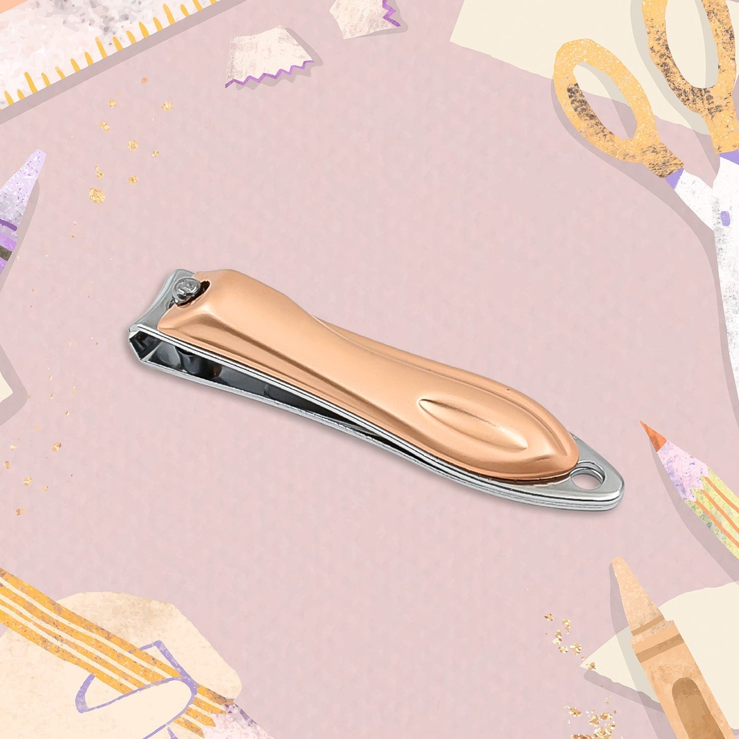 Stainless Steel Folding Portable Large Nail Clippers with Nail File (1 Pc / Mix Design) Your Brand