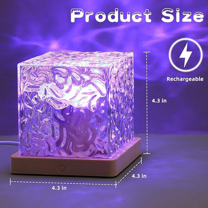 Dynamic Rotating Water Ripple Night Lamp With Remote Your Brand