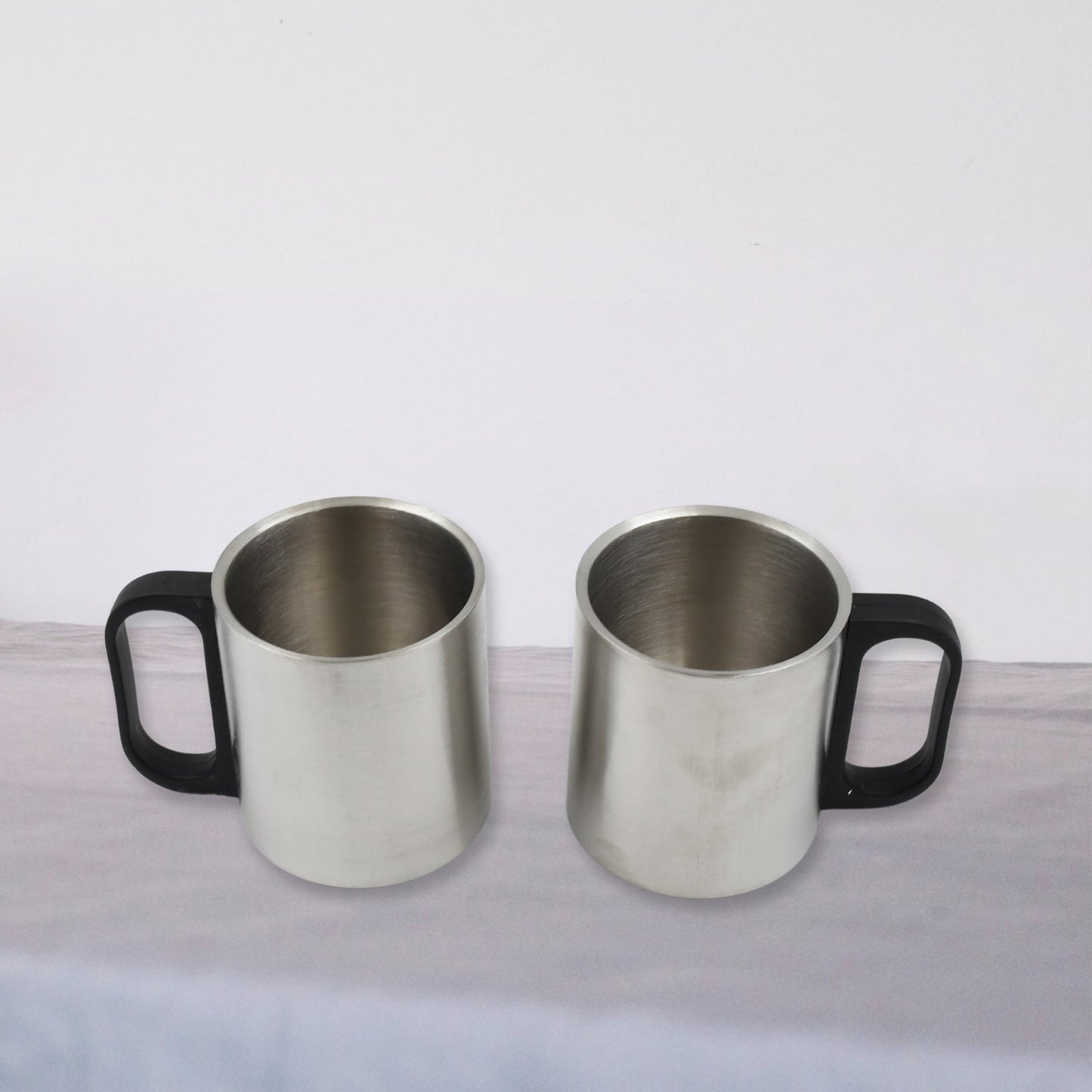 Double Wall Stainless Steel Thermos Flask 500ml Vacuum Insulated Gift Set with Two Cups Hot & Cold, Stainless Steel, Diwali Gifts for Employees, Corporate Gift Item (3 Pcs Set) Your Brand