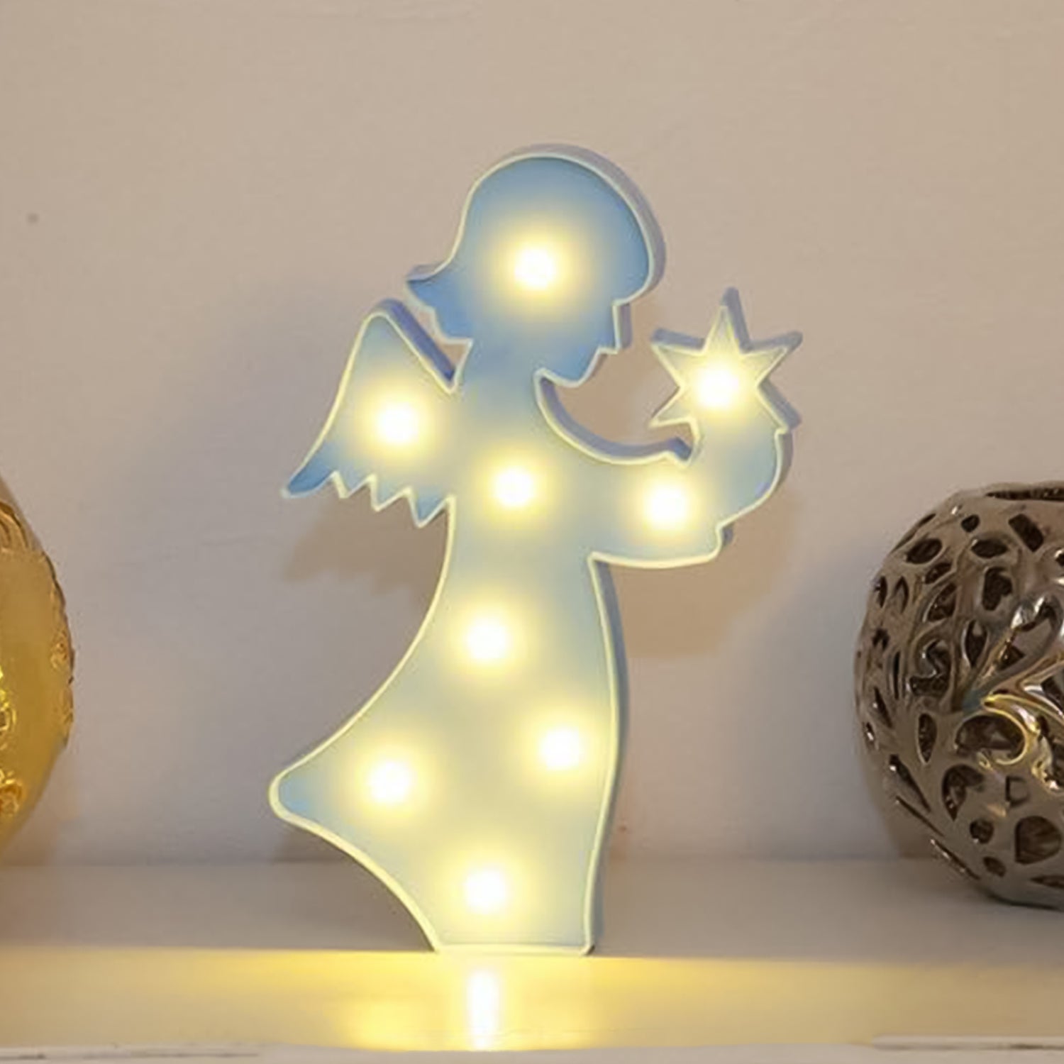 LED Angel Shape Night Light Desk Lamp (1 Pc / Battery Not Included) Your Brand