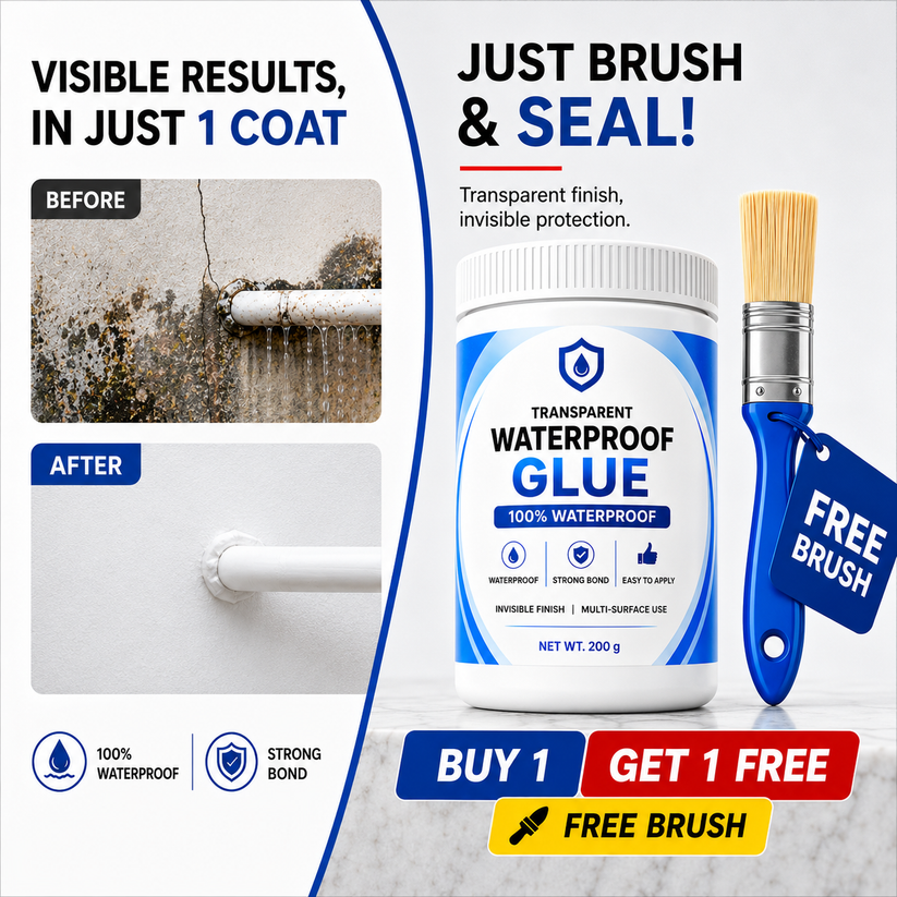Transparent Waterproof Glue (Pack Of 2) + FREE BRUSH Dropdash