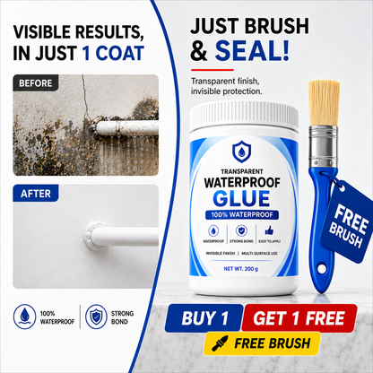 Transparent Waterproof Glue (Pack Of 2) + FREE BRUSH Dropdash