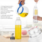 1-liter transparent plastic bottle for oil, easy to use and store.