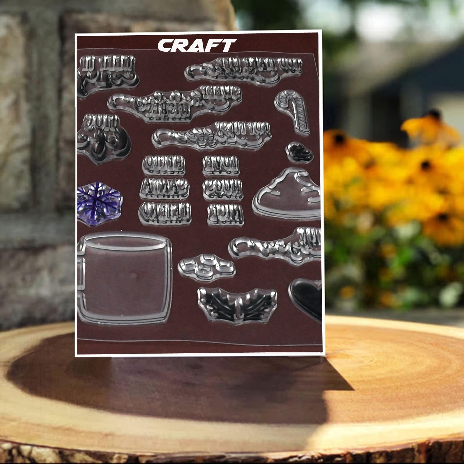Reusable Transparent Rubber Stamp for Paper Crafts (Mix Design / 1 Sheet) Your Brand