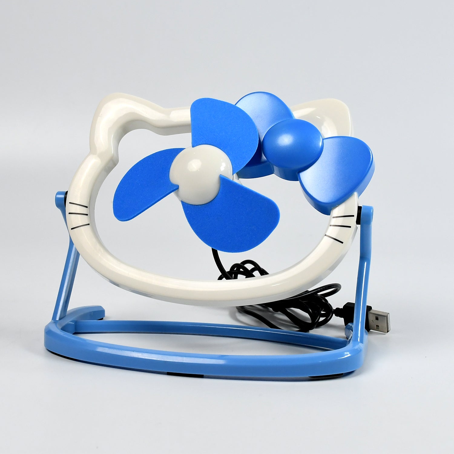 HELLO KITTY CARTOON FAN CUTE BRIGHT COLOR DESKTOP OFFICE USB MINI FAN PERSONAL DESKTOP FAN (Battery Not Include) Your Brand