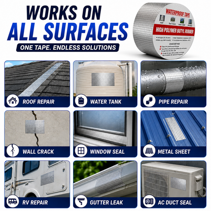 Leakage Repair Waterproof Tape For Pipe Leakage Roof Water Tape Leakage Solution Aluminium Foil Tape Shipeaso