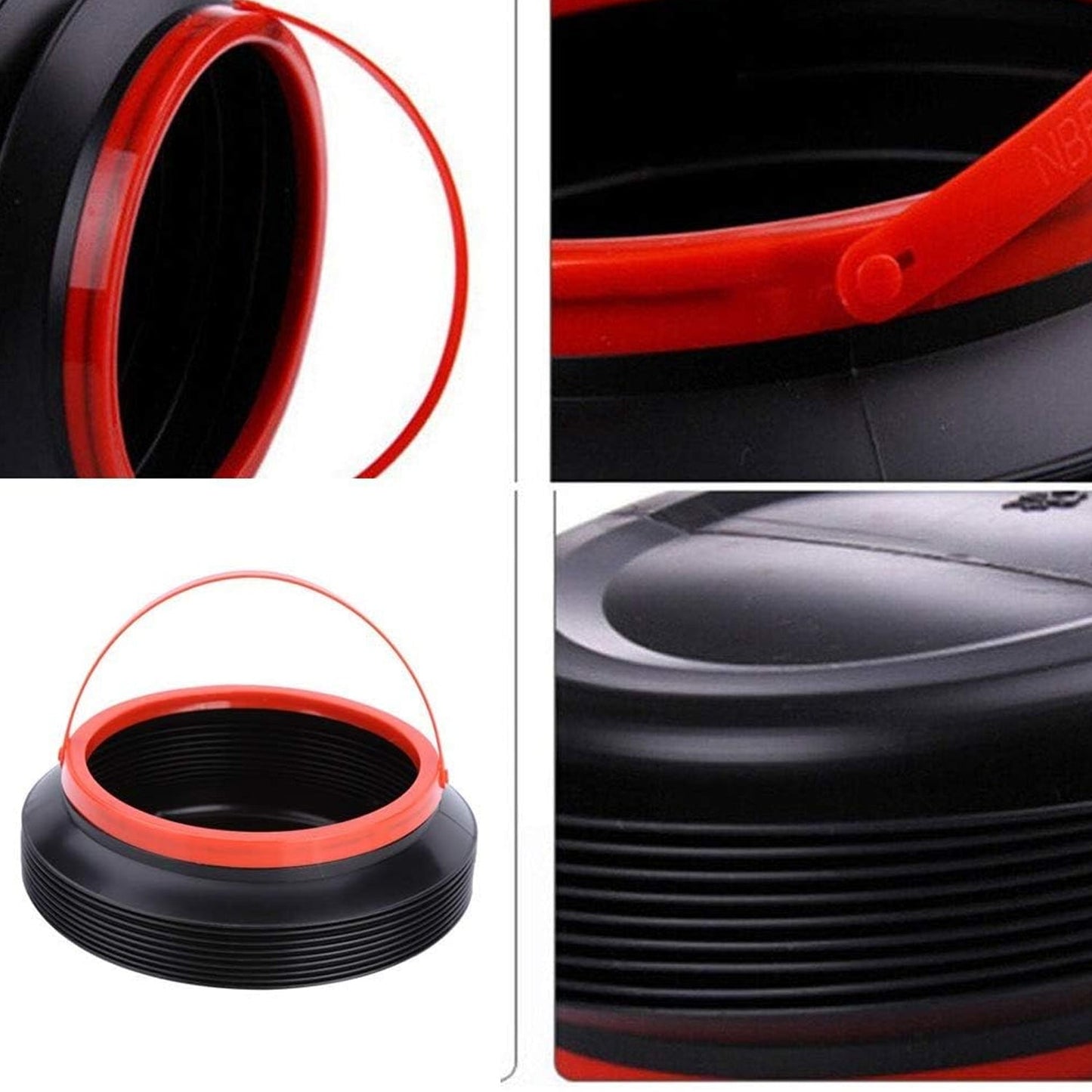 Foldable Storage Bucket, Water Container & Dustbin Multiuse bucket ( red ) Your Brand