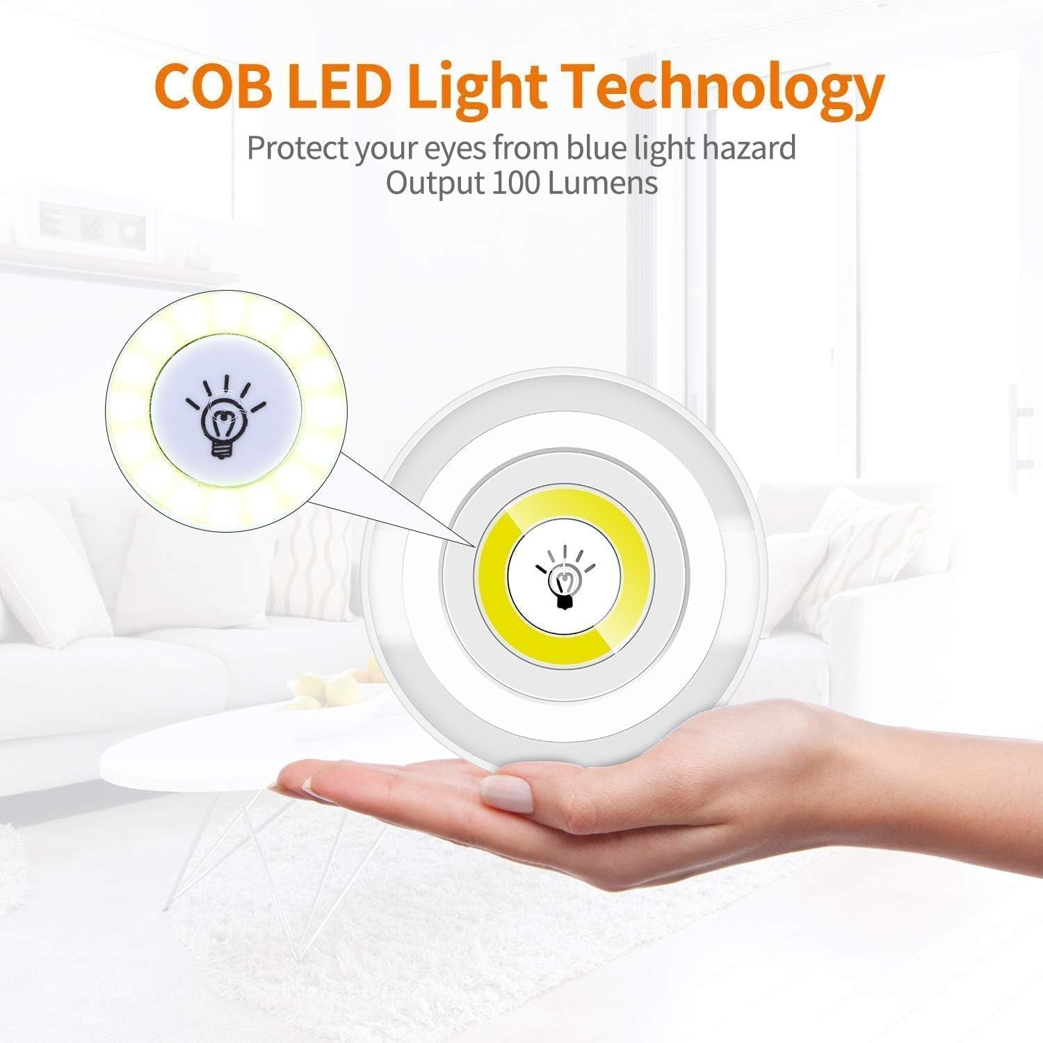 LED Light Under Closet Battery Powered Closet Wall Lamp with Remote Control Bedroom Kitchen Set of 3 LED Lights And 1 Remote Control (Battery Not Included) Your Brand