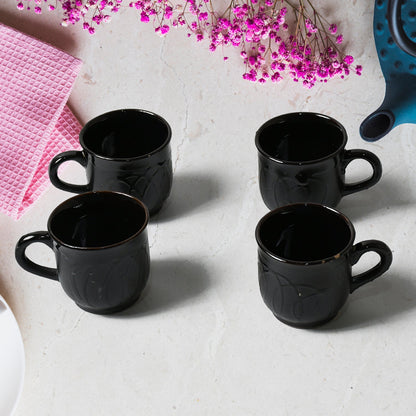 Pine Party Ceramic Tea / cups / Mug Set With Pineapple Shape Serving Bowl Milk Cup, Coffee Cup, Tea Cup, Breakfast Cup, Drinking Mug or Outdoor for Household, Gift for Birthday, Wedding Party (5 Pcs set) Your Brand