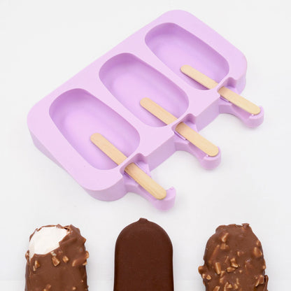 Silicone Popsicle Molds, Ice Pop Maker Molds with Lids and Sticks for Kids DIY Homemade Ice Cream, (With 50 Sticks) Your Brand