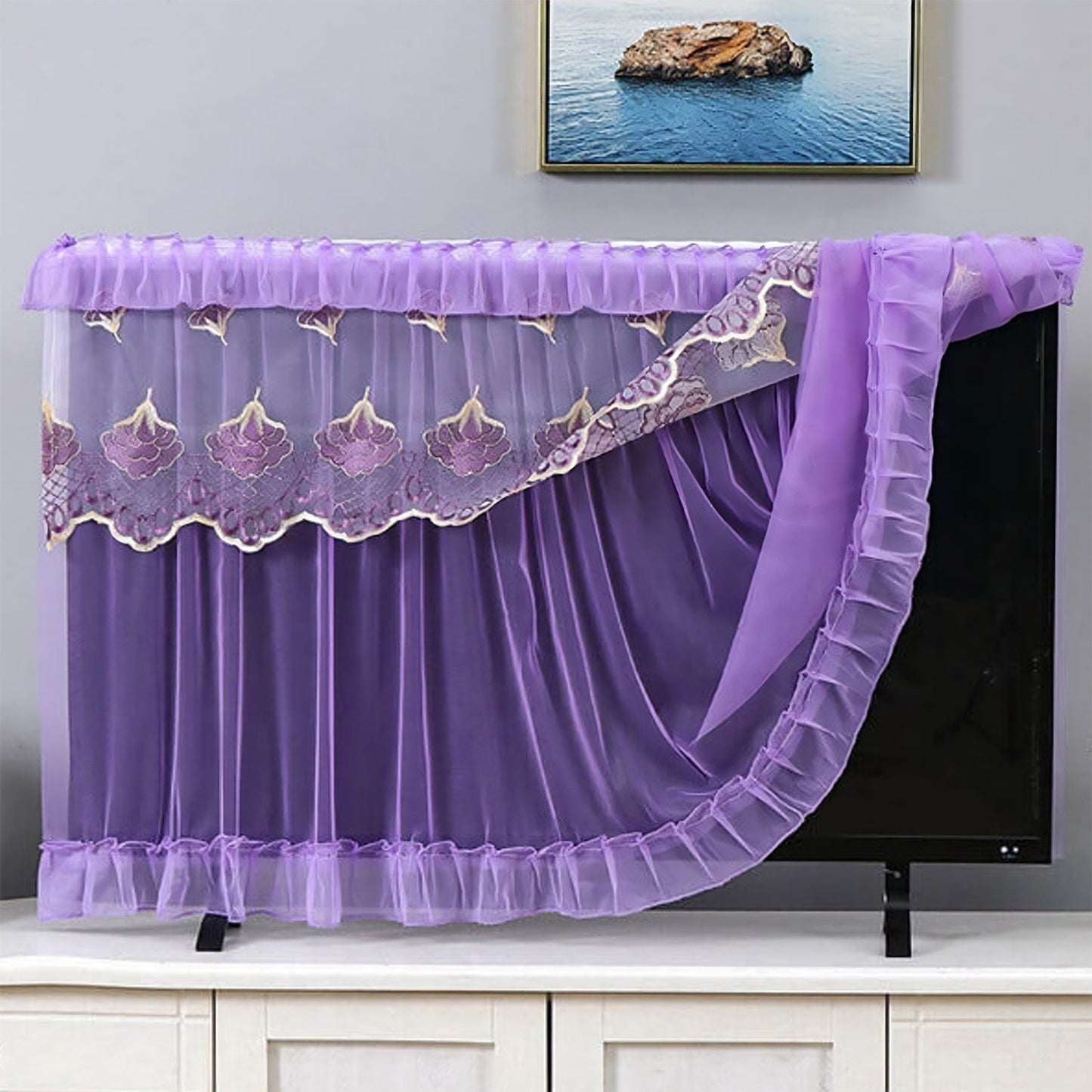 Dustproof Cover for Indoor, TV Screen Protector Cloth Cover (32 Inch) Your Brand
