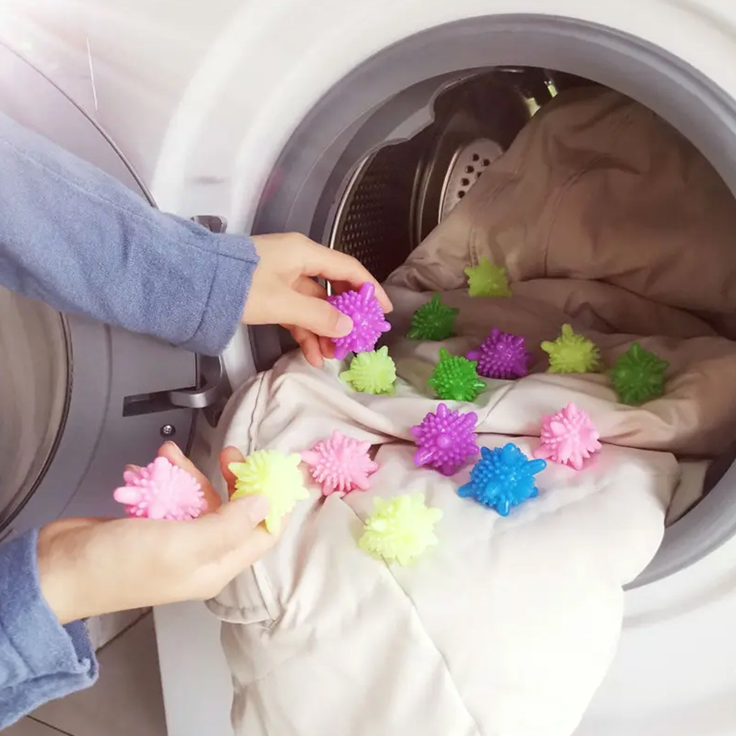 Soft Star Washing Machine, Laundry Dryer Balls Laundry Ball for Household Cleaning Washing Machine Clothes Softener (10 Pcs / Multi Color) Your Brand