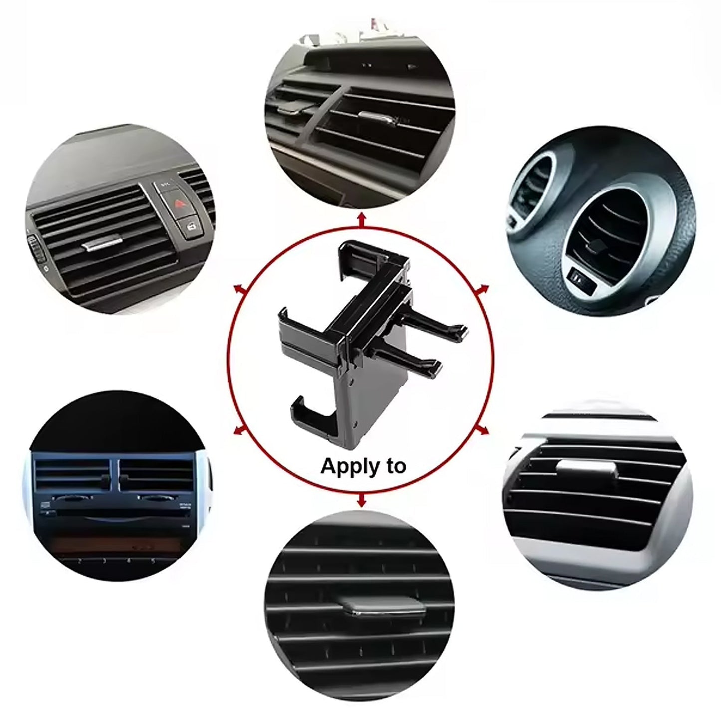 12857 Smartphone Car Phone Holder Car Air Conditioning Vent Phone Holder, Holder Stand for Mobile Phone Cellphone GPS, Dashboard Bracket for Car (1 Pc) Your Brand