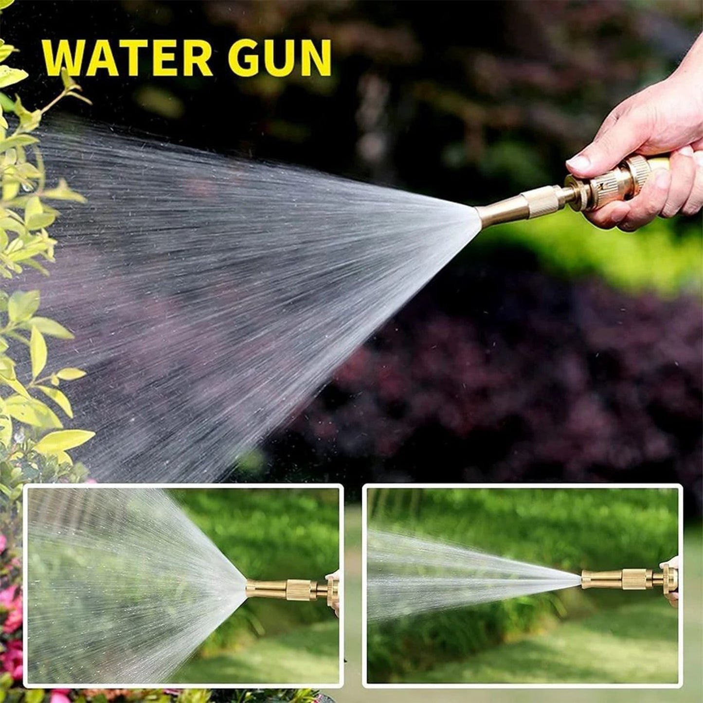 water spray nozzle for water pipe booster nozzle for car wash nozzle with high pressure water adjustable brass nozzle water spray gun for gardening watering tools Your Brand