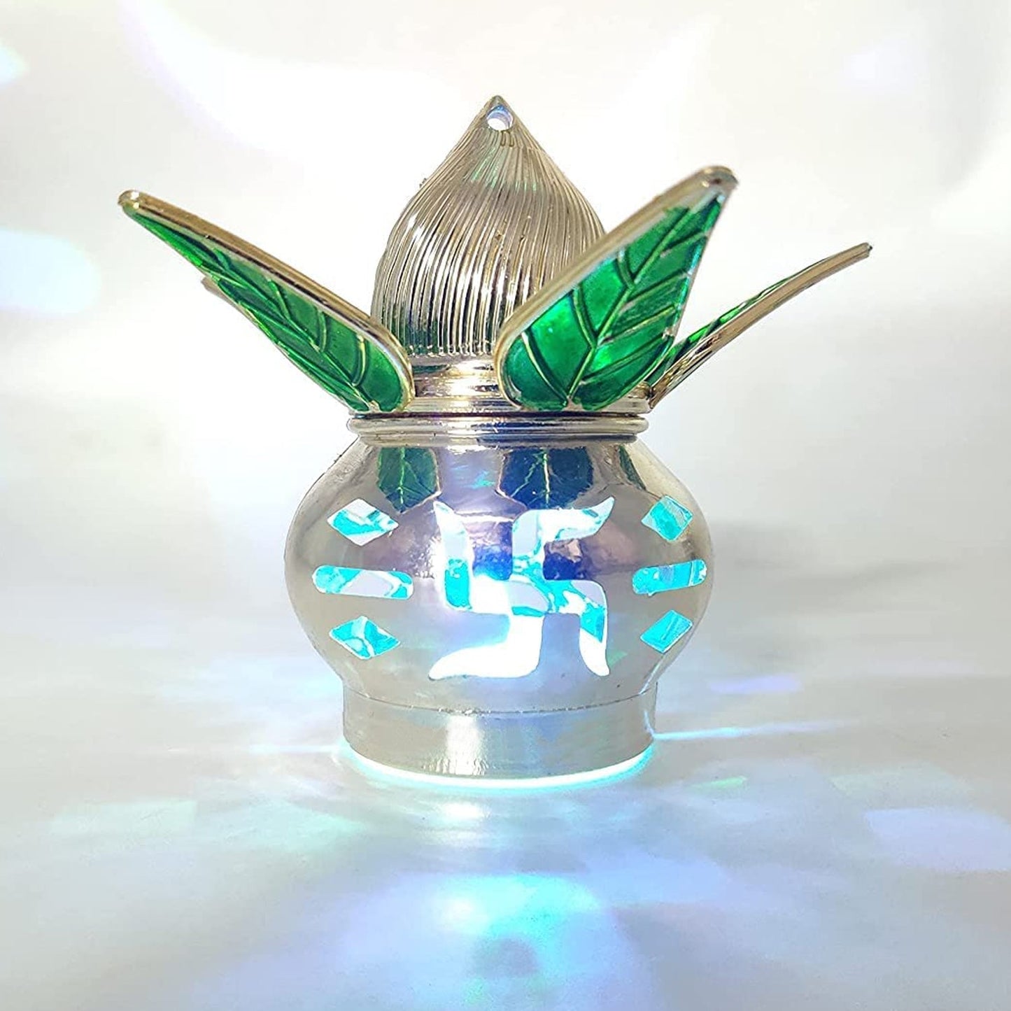 Gold Plated Eco Friendly LED Kalash  for Pooja Mandir (1 pc / Multicolor LED) Your Brand