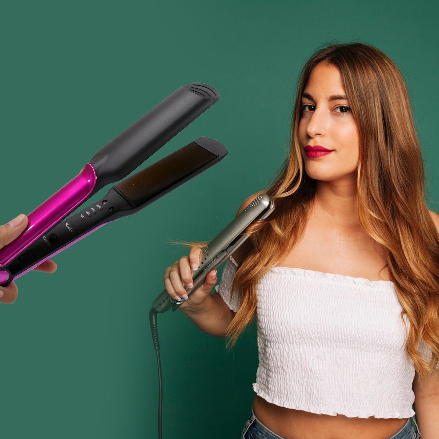 Portable Hair straight device Beauty and Personal Care Professional Women Temperature Control Professional Travel Hair Straighteners (1 Pc) Your Brand