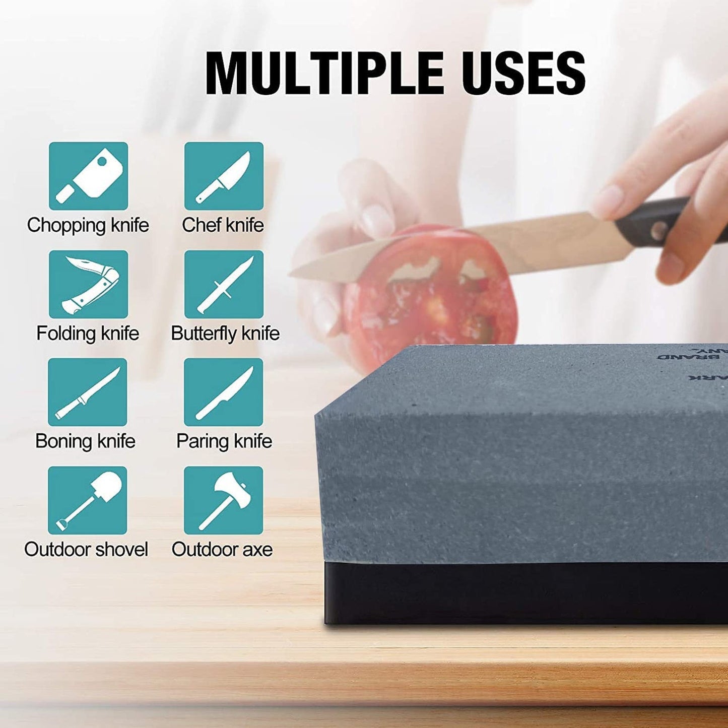 Silicon Carbide German Combination Stone, Dual Sided Stone for Knife and Tools Sharpening with Safety Case Your Brand