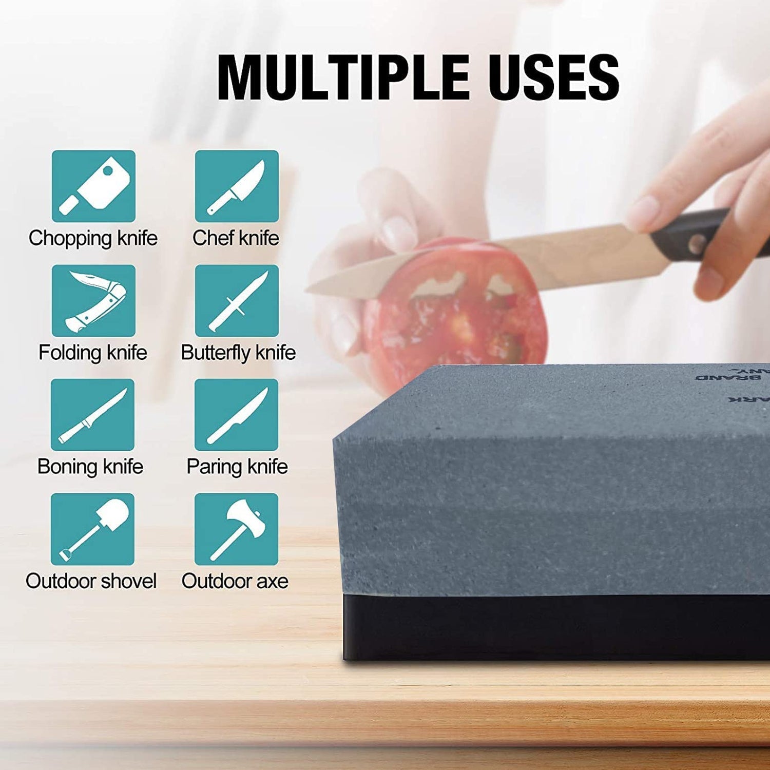 Silicon Carbide German Combination Stone, Dual Sided Stone for Knife and Tools Sharpening with Safety Case Your Brand