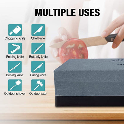 Silicon Carbide German Combination Stone, Dual Sided Stone for Knife and Tools Sharpening with Safety Case Your Brand