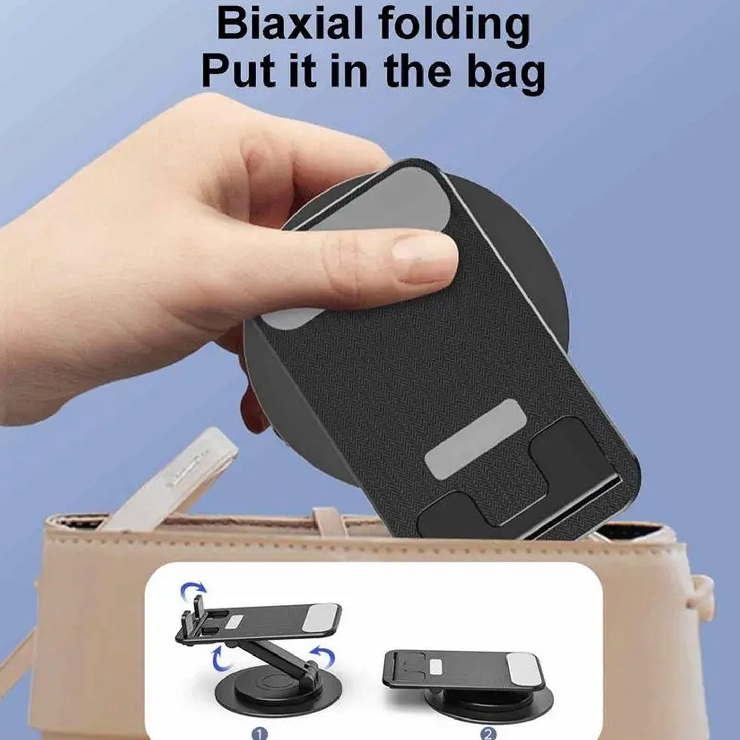 Mobile Holder Rotating Foldable Stand Height Angle Adjustable Phone Holder Stand Portable Mobile Stand for Desk with All Mobile Phones (1 Pc) Your Brand