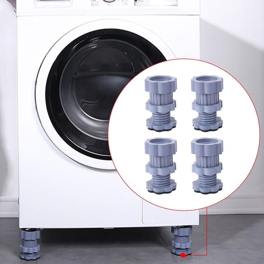 Washing machine support, anti vibration washing machine support adjustable washer anti vibrasion stands, washer & dryer pedestals, Washing Machine Accessory Anti- Skid stand PVC Lifting stand Non-Slip ( 4 Pc Set ) Your Brand
