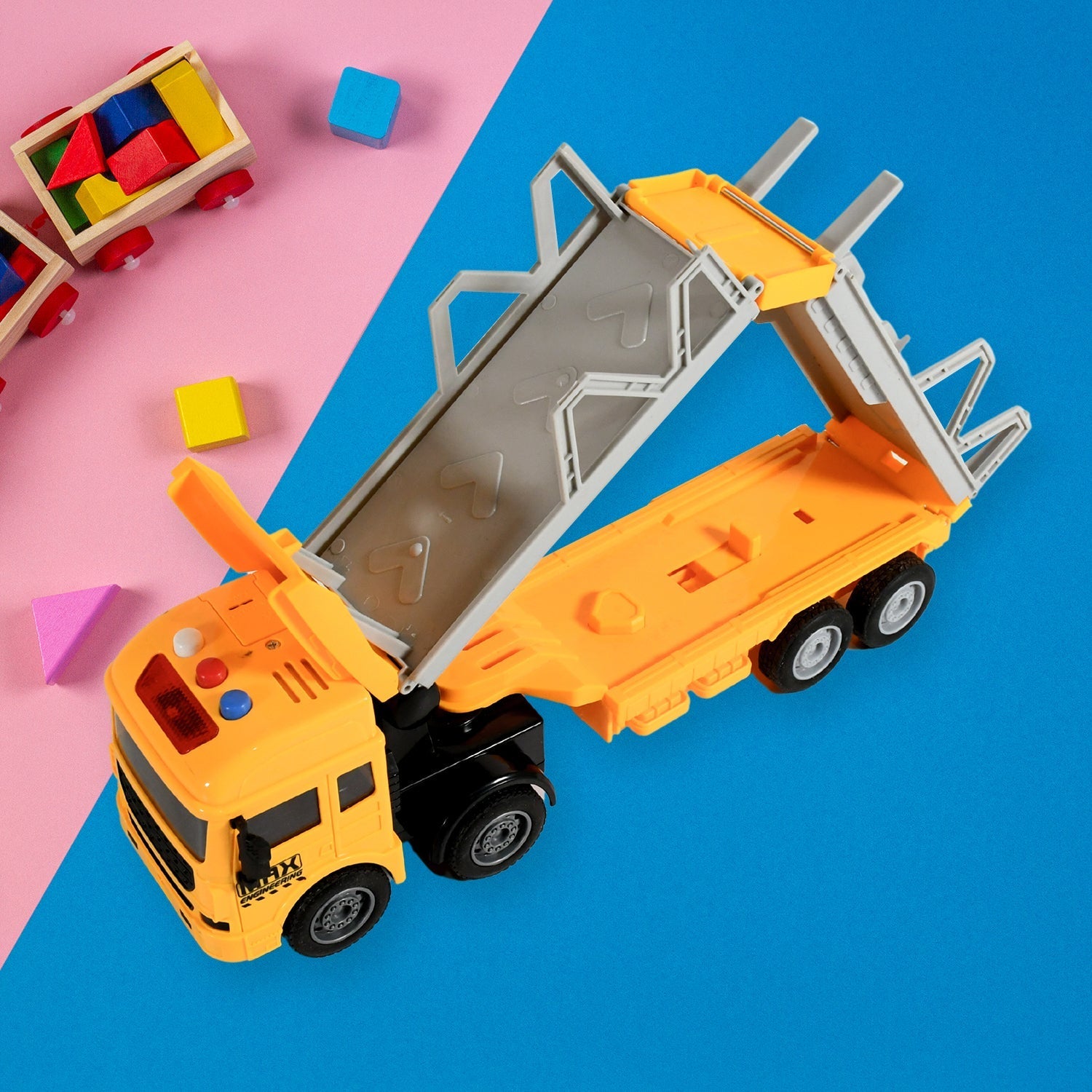 Realistic Long-Haul Toy Vehicle Transport Playset with Lights and Sound Your Brand