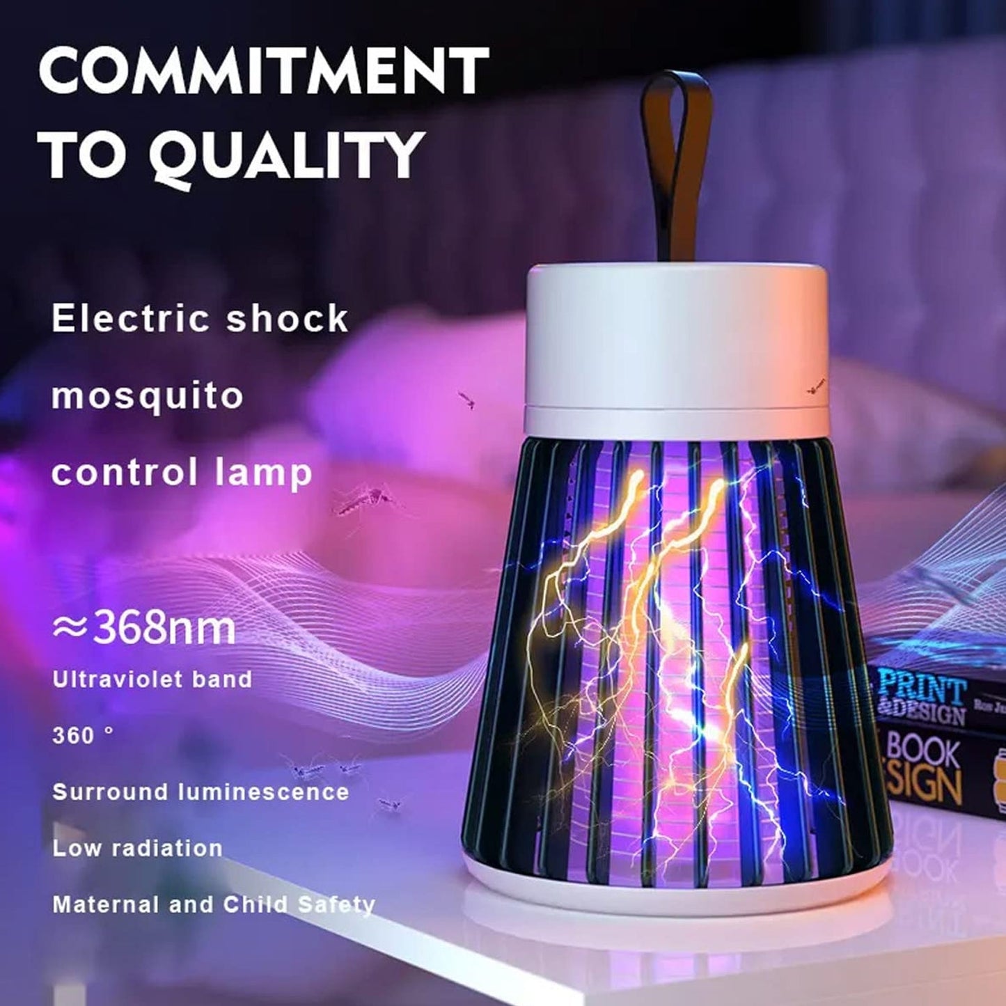 Mosquito Killer Machine  Mosquito Killer USB Powered Bug Zapper Mosquito Lamp For Home Electric LED Lamp Mosquito Killer Indoor  /  Outdoor Mosquito Trap Machine Your Brand
