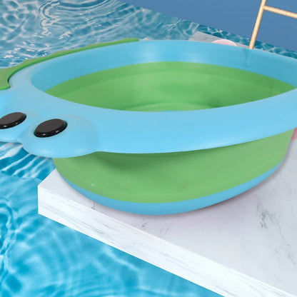Frog Shape Wash Basin, Space Saving Multi Function Foldable Baby Wash basin Easy Clean Lightweight Thicken for Washing Face for Home (33×31Cm / 1 pc) Your Brand