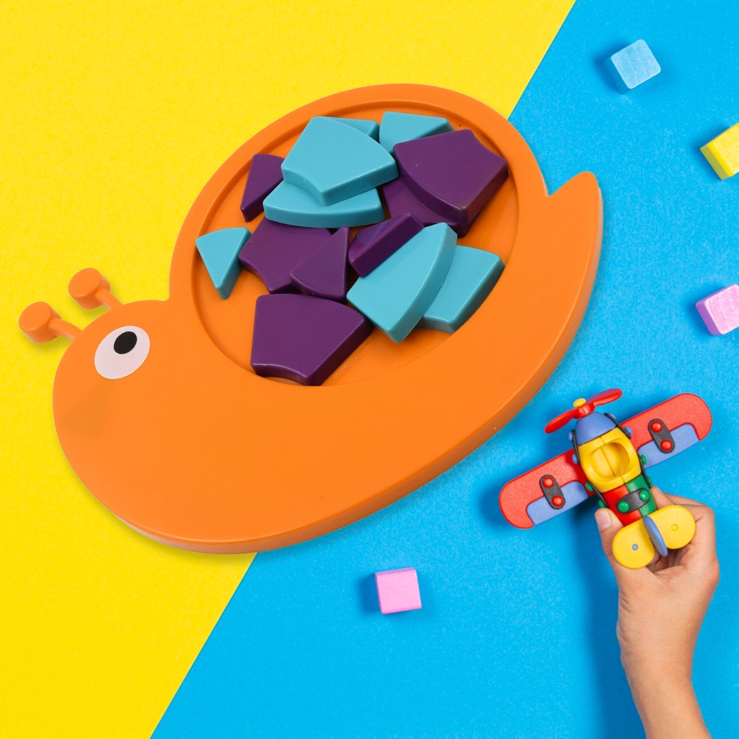 Toys Snail Puzzle Kids, Mini Travel Puzzle Games & Pre School Toys Develops Motor & Reasoning Skills STEM Educational Toy, Birthday Gifts 3 - 6 Year kids, Brain Games for Kids, Building Blocks for Kids (Mix Color) Your Brand