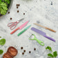 Corrugated 6 Pc Kitchen Knife Set – Professional Knives with Storage Box