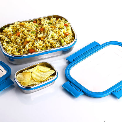 Apex Jerry Lunch Box Stainless Steel Food Container (2 Pc / 700+200 ML Approx)