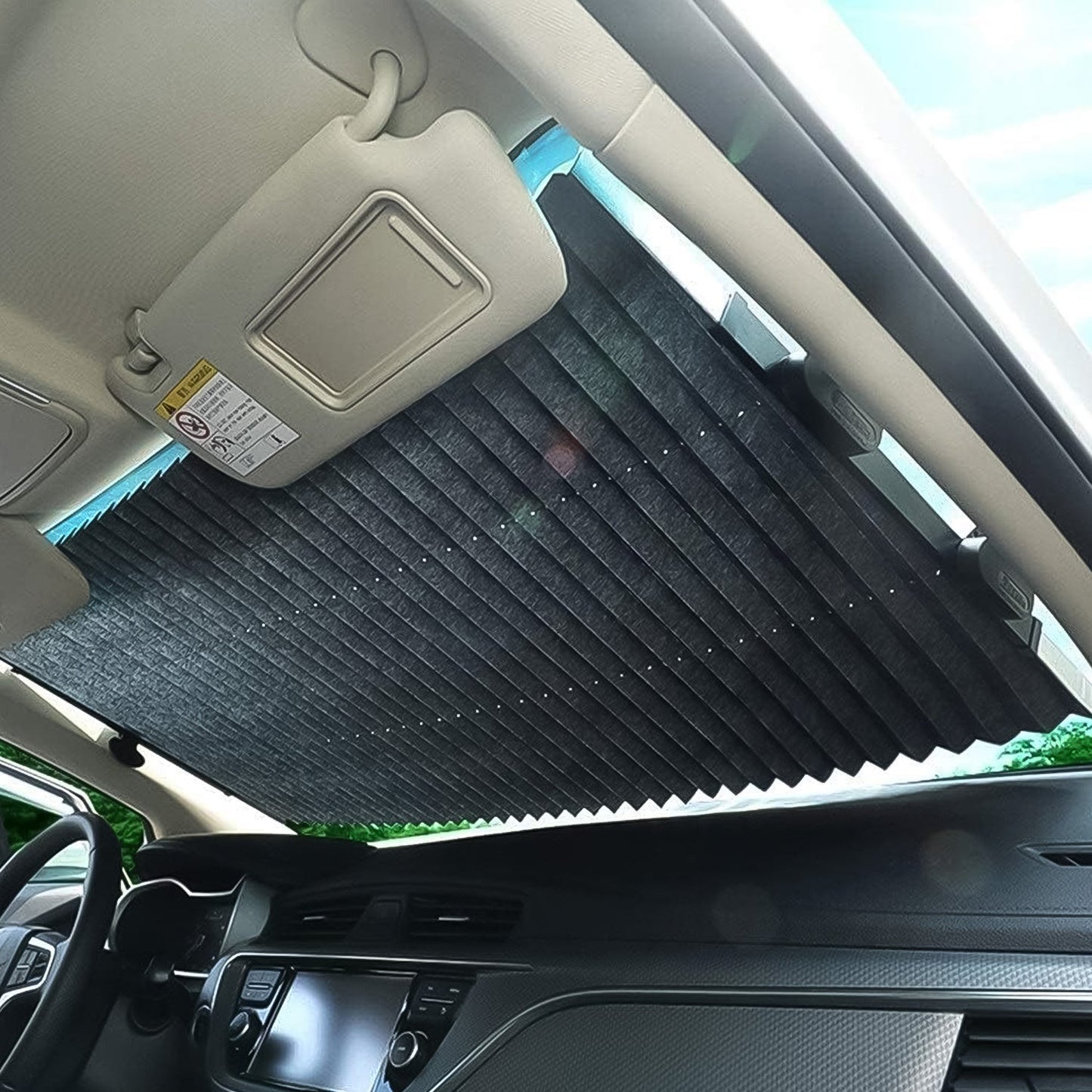 Retractable Long Foldable Windshield Sun Shade for Car (1 Set) Your Brand