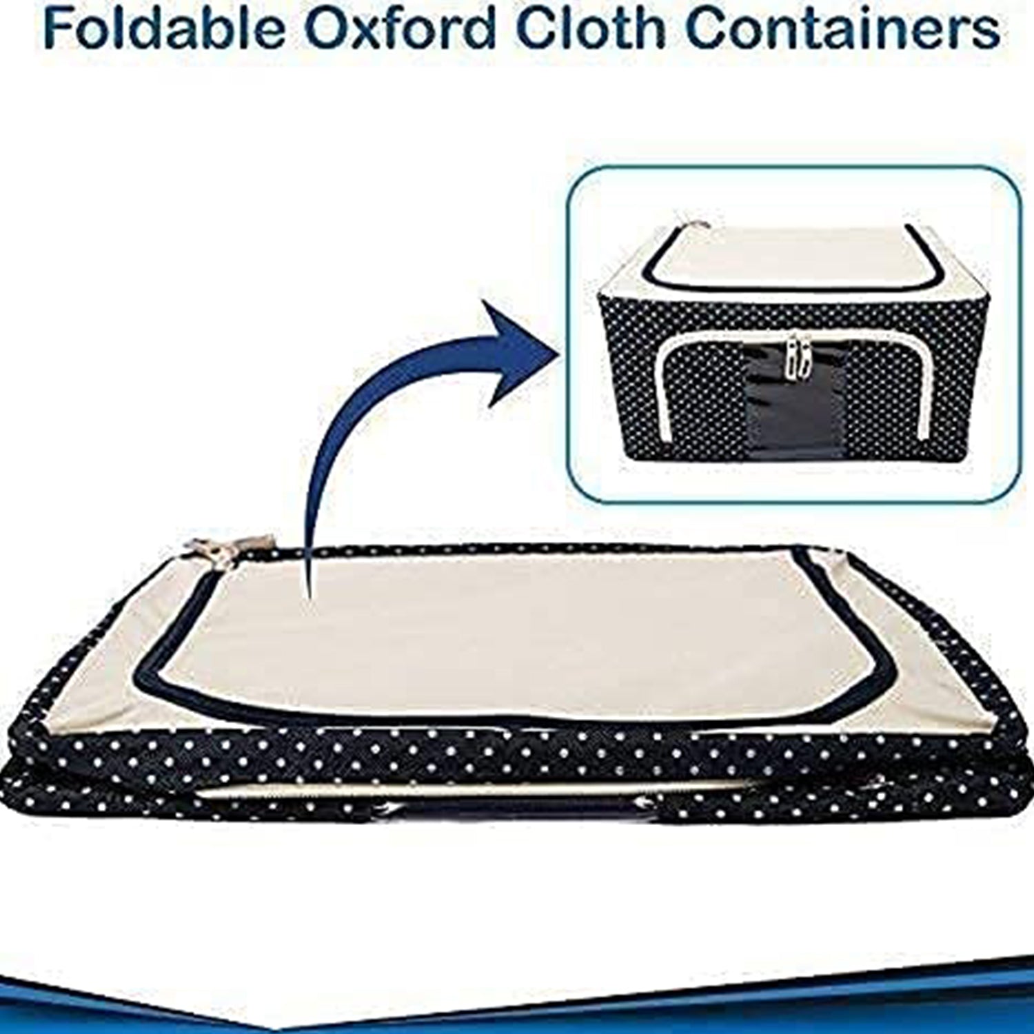 Foldable Steel Frame Clothes Living Storage Organizer Handled Bag Your Brand