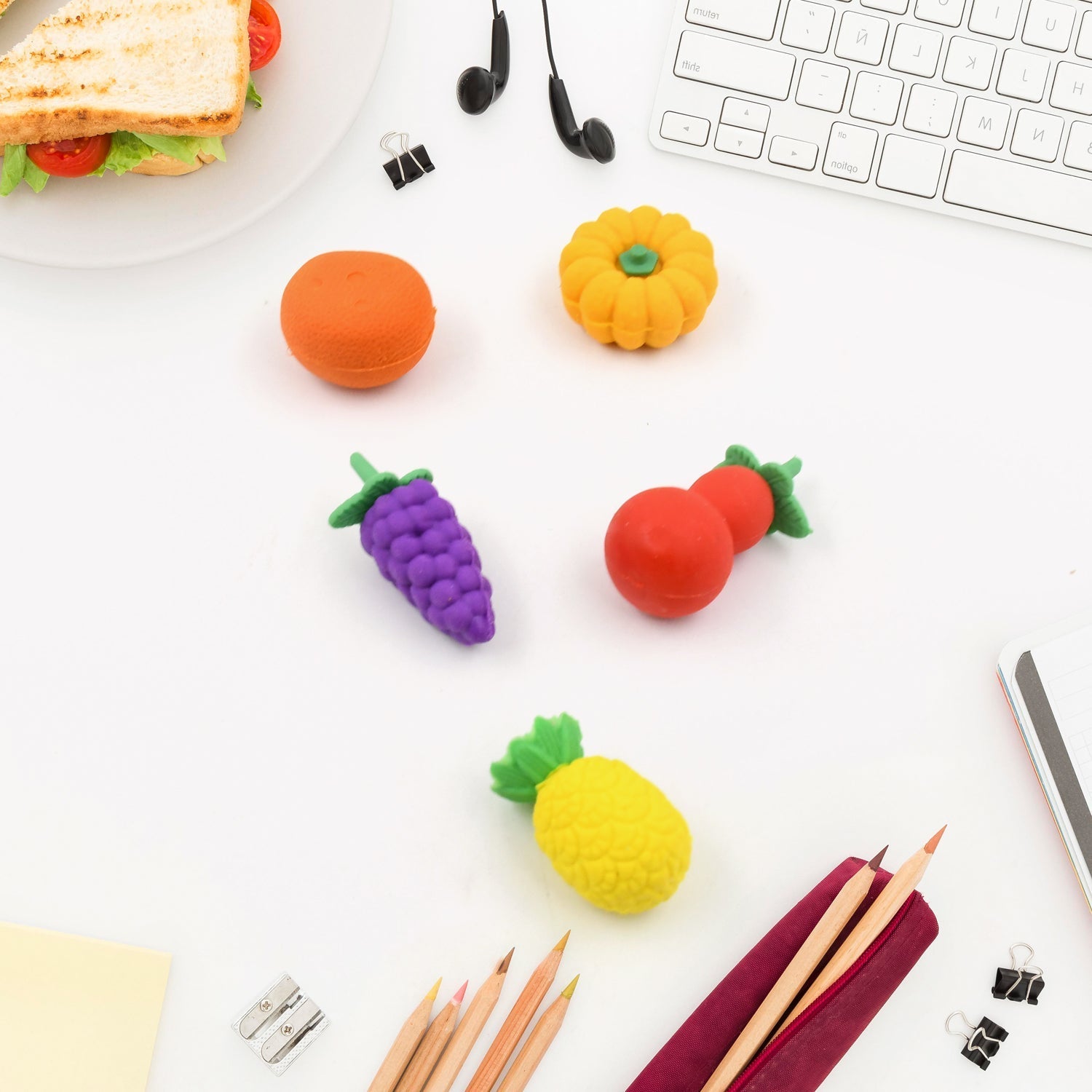 3D Mix Design Fancy & Stylish Colorful Erasers, Mini Eraser Creative Cute Novelty Eraser for Children Different Designs Eraser Set for Return Gift, Birthday Party, School Prize (1 Set) Your Brand