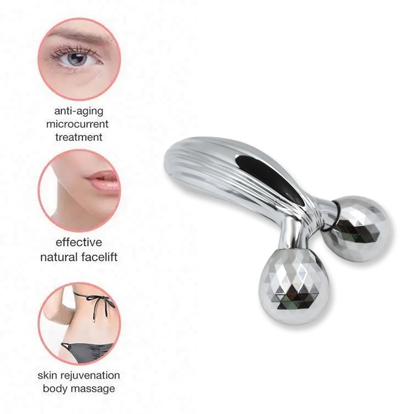 3D Manual Face Roller Massager (1 Pc) Your Brand