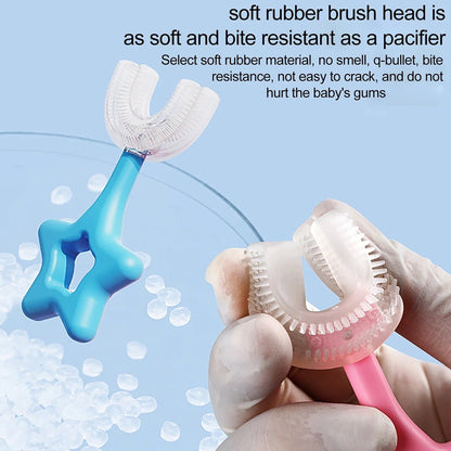 Star / U-Shape Silicone Manual Toothbrush (1 Pc) Your Brand