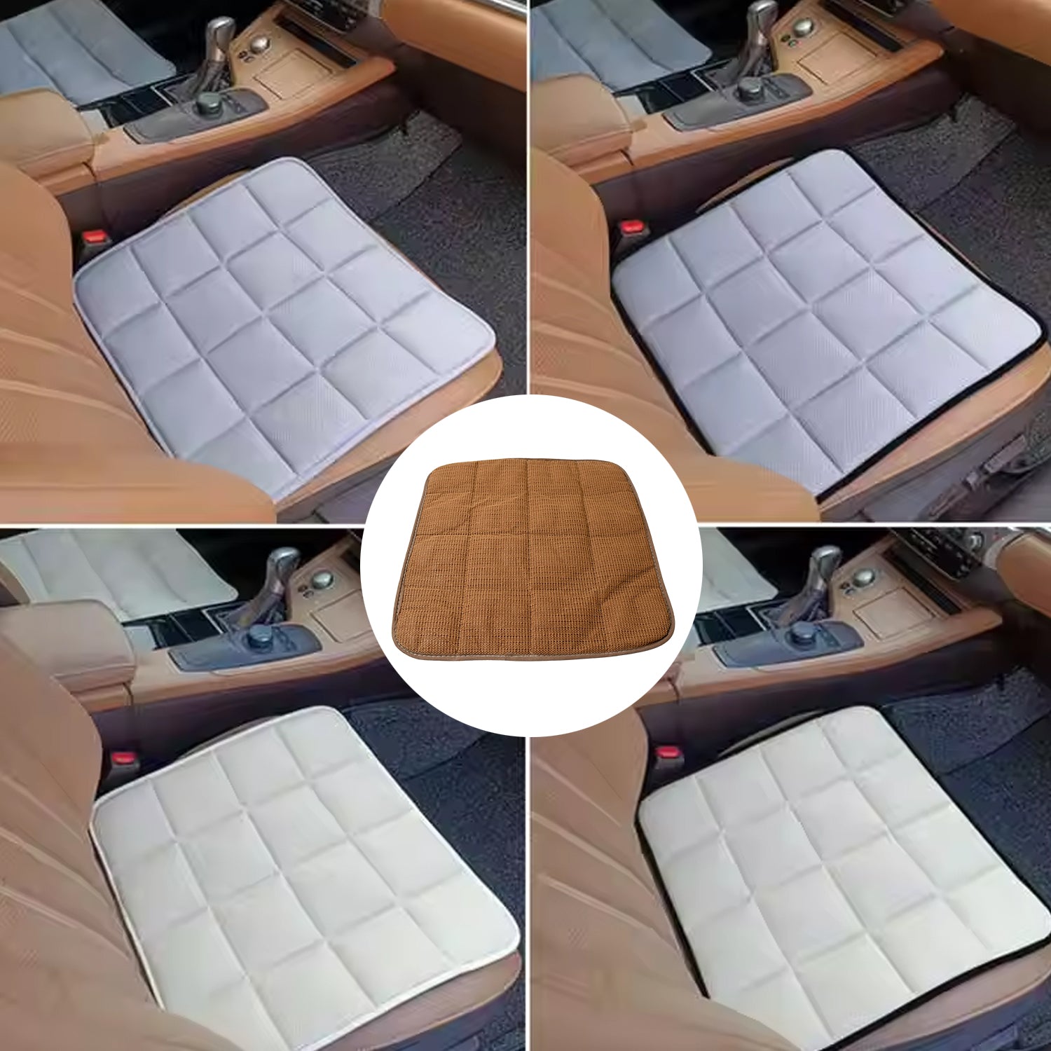 Square Shaped Bamboo Charcoal Filled Car Auto Seat Cushion Mat Cover Your Brand