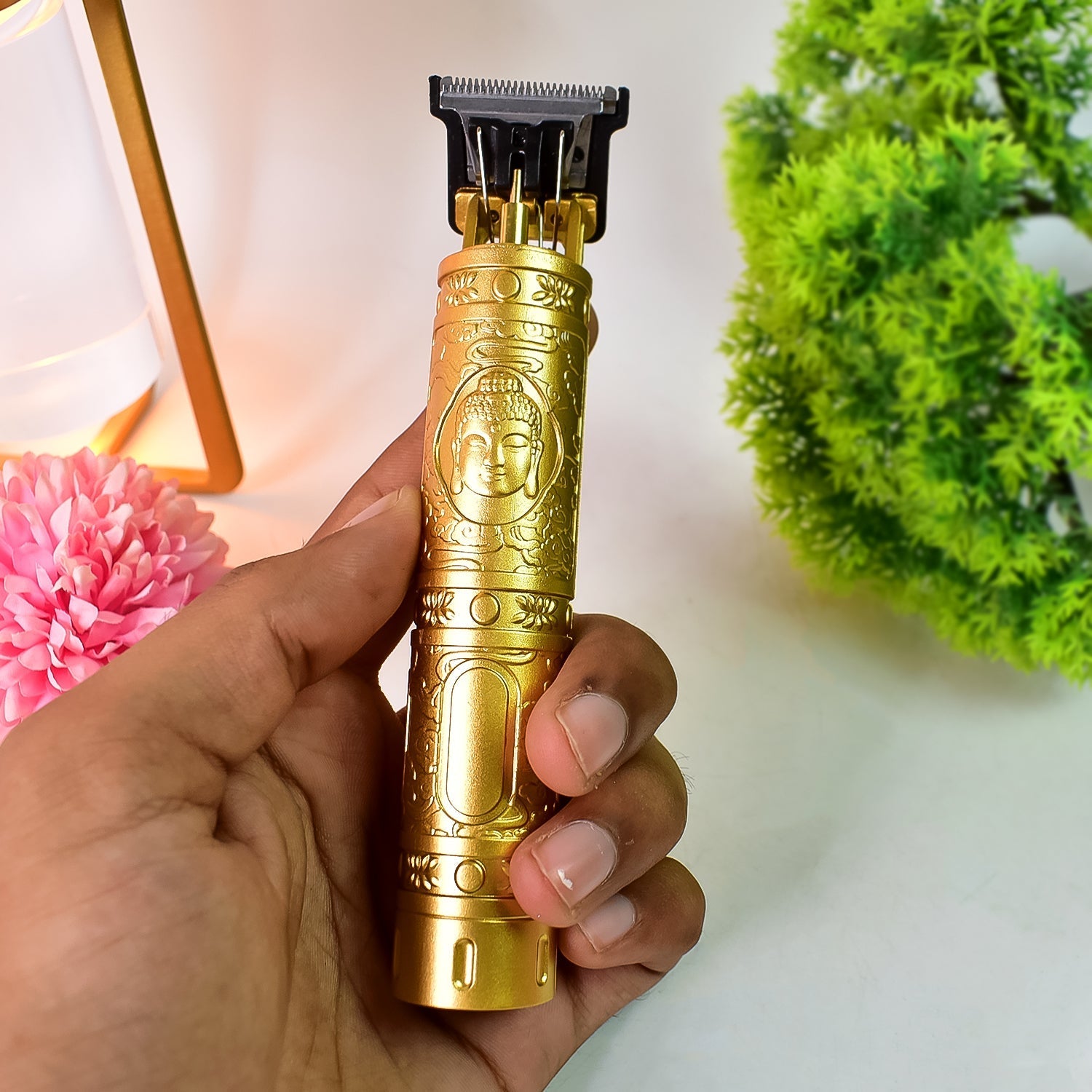 Plastic Body Hair Trimmer for Men Hairstyle Trimmer, Professional Hair Clipper, Electric Shaving machine dry shaving for men - hair shaving and trimming beard With 4 adjustable blade clipper, Oil, Cleaning Brush Your Brand